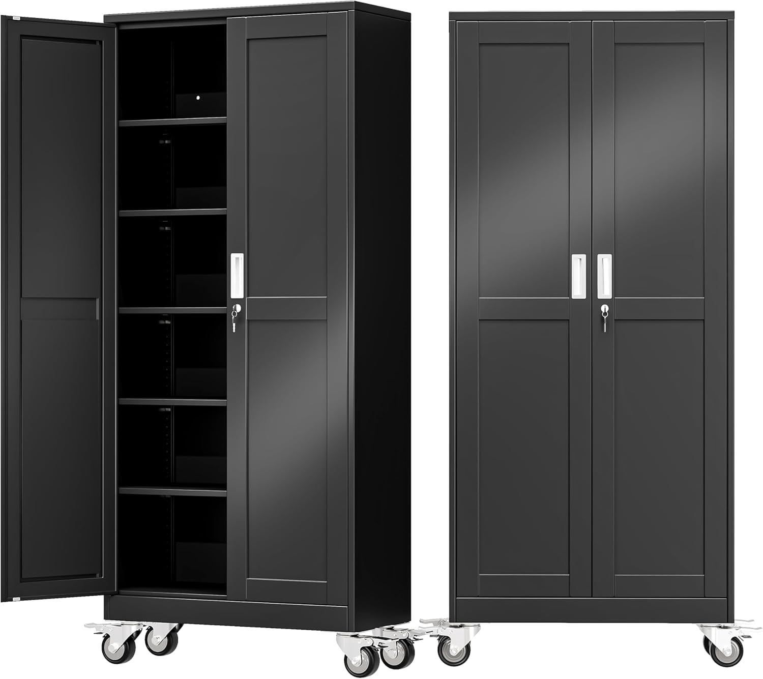 Amazing Metal Storage Cabinet On Wheels Pictures
