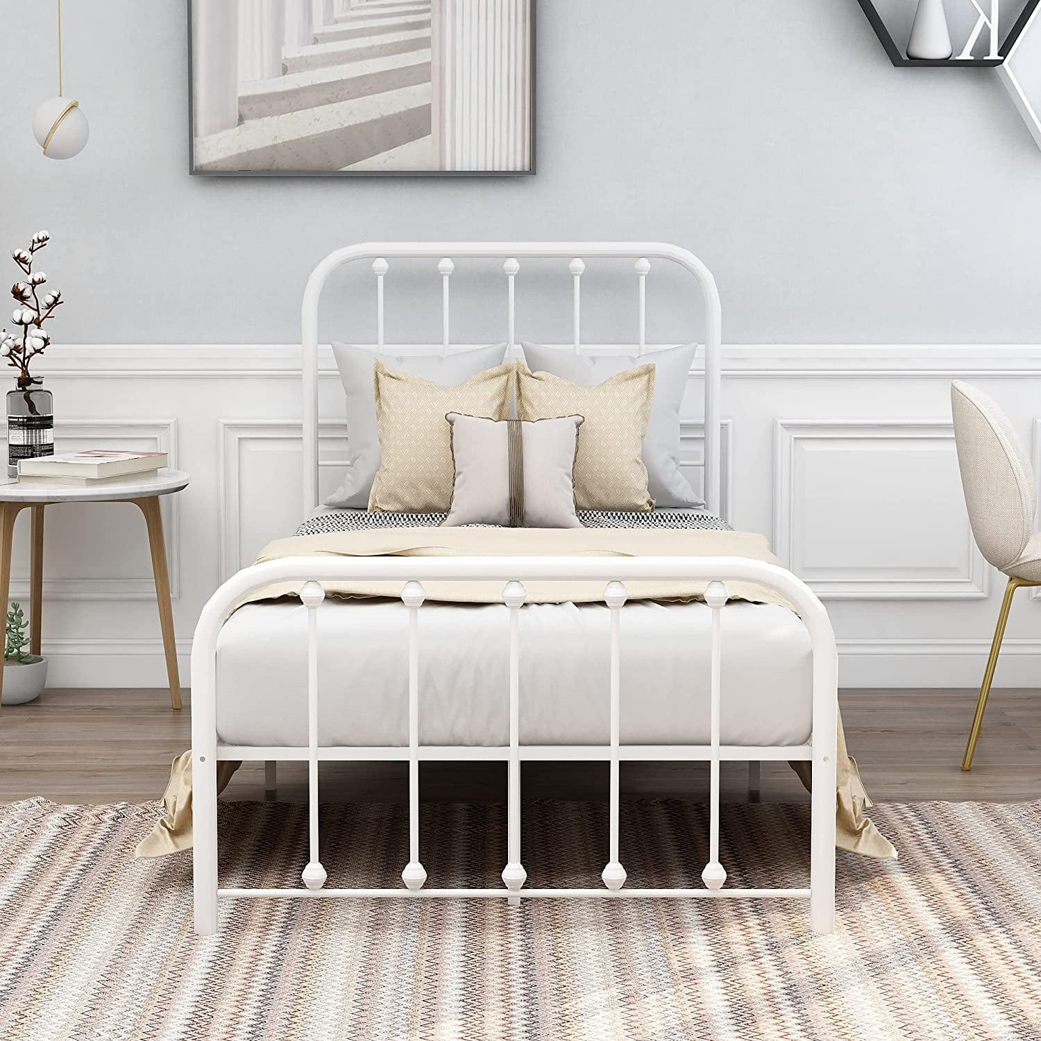 Aufank metal bed frame deals