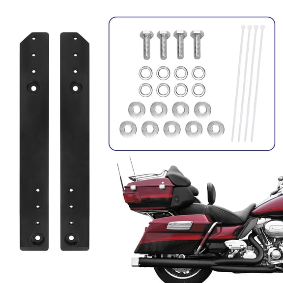 AUFER 1-3inch Adjustable Tour pak Pack Relocator Mount Plate For Harley 09-13 Touring