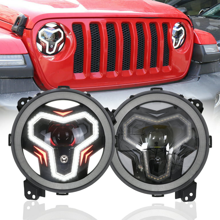 9Halo DRL LED Headlights with Daytime Running Lights