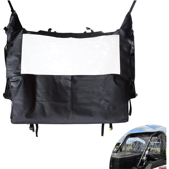 AUFER Middle Clear Rear Windshield Rear Window Compatible With For UTV Polaris RZR S 900 XP 1000 Trail EPS XC Turbo 2015-2021