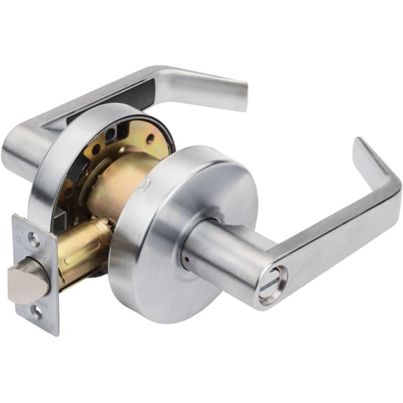 AUG-20-26D Grade 2 Commercial Duty Privacy Lever Door Lock, ADA, Satin Chrome Finish