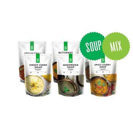 AUGA Vegetable Soup Bundle, 14.1oz (6-pack) (Butternut Squash, Three Lentil, Sweet Corn) Vegan Plant Based Vegetarian