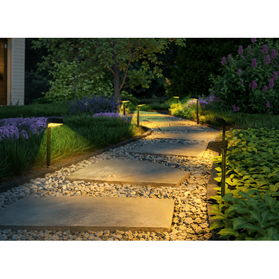 BLITZWILL Solar Pathway Lights Outdoor, 8 Pack Solar Landscape Path Lights,Bright Auto On/Off Waterproof,for Yard Patio Walkway Driveway Pathway,Warm White