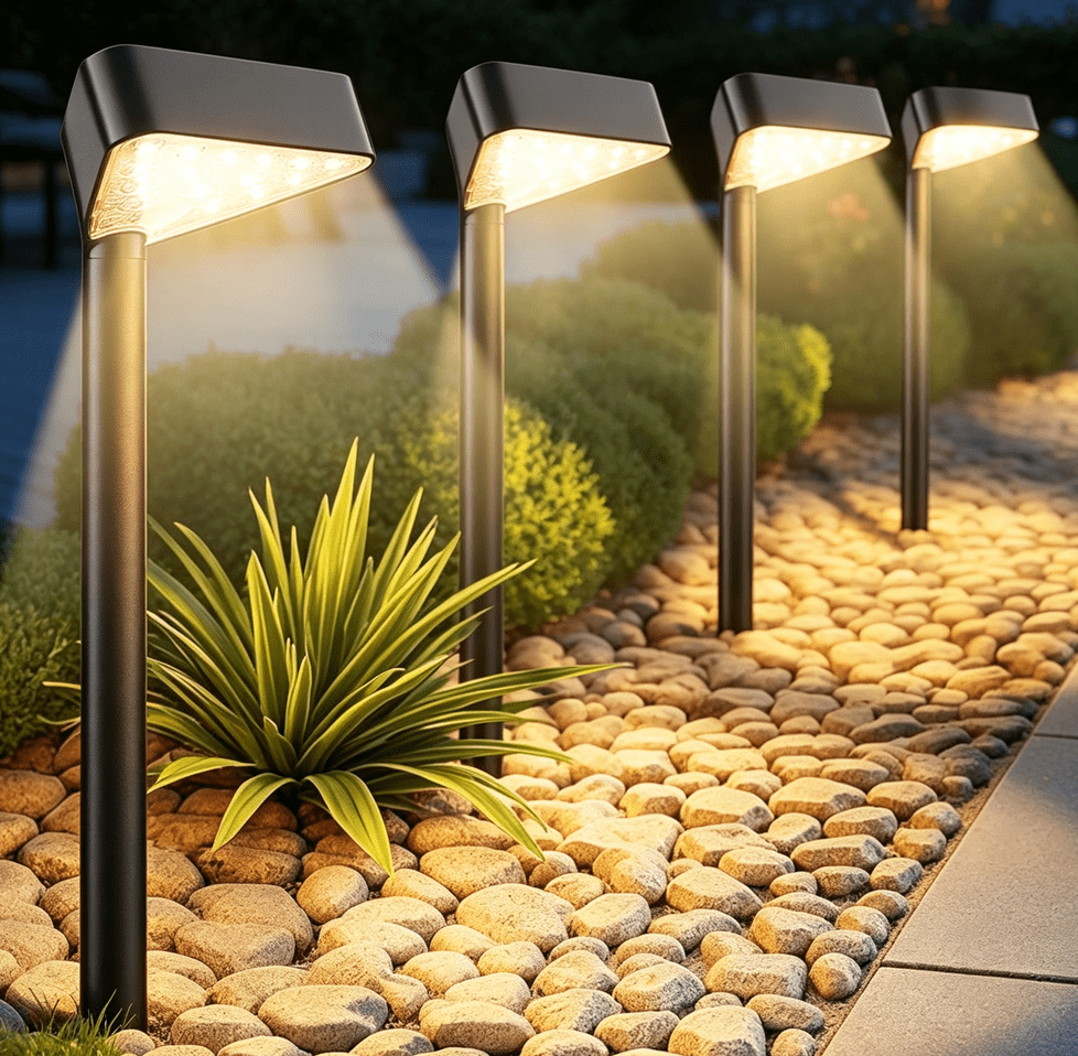BLITZWILL Solar Pathway Lights Outdoor, 8 Pack Solar Landscape Path Lights,Bright Auto On/Off Waterproof,for Yard Patio Walkway Driveway Pathway,Warm White