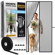 AUGO Magnetic Screen Door - Self Sealing, Heavy Duty, Hands Free Mesh Partition - Pet and Kid Friendly - Patent Pending Keep Open Feature - 38 Inch x 83 Inch