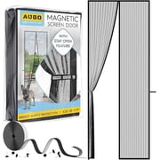 AUGO Magnetic Screen Door - Self Sealing, Heavy Duty, Hands Free Mesh Partition Keeps Bugs Out - Pet and Kid Friendly - Patent Pending Keep Open Feature - 38 Inch x 97 Inch