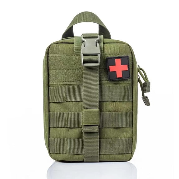 AUGOOL First Aid Bag Molle Duty Belt EMT Medical Pouch Empty Green - Large Capacity - Compact Design - Many Compartments - for Hiking Survival Camping