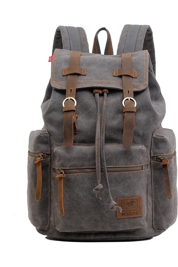 High Capacity Canvas Vintage Backpack 30L -  Laptop Compartment, Unisex