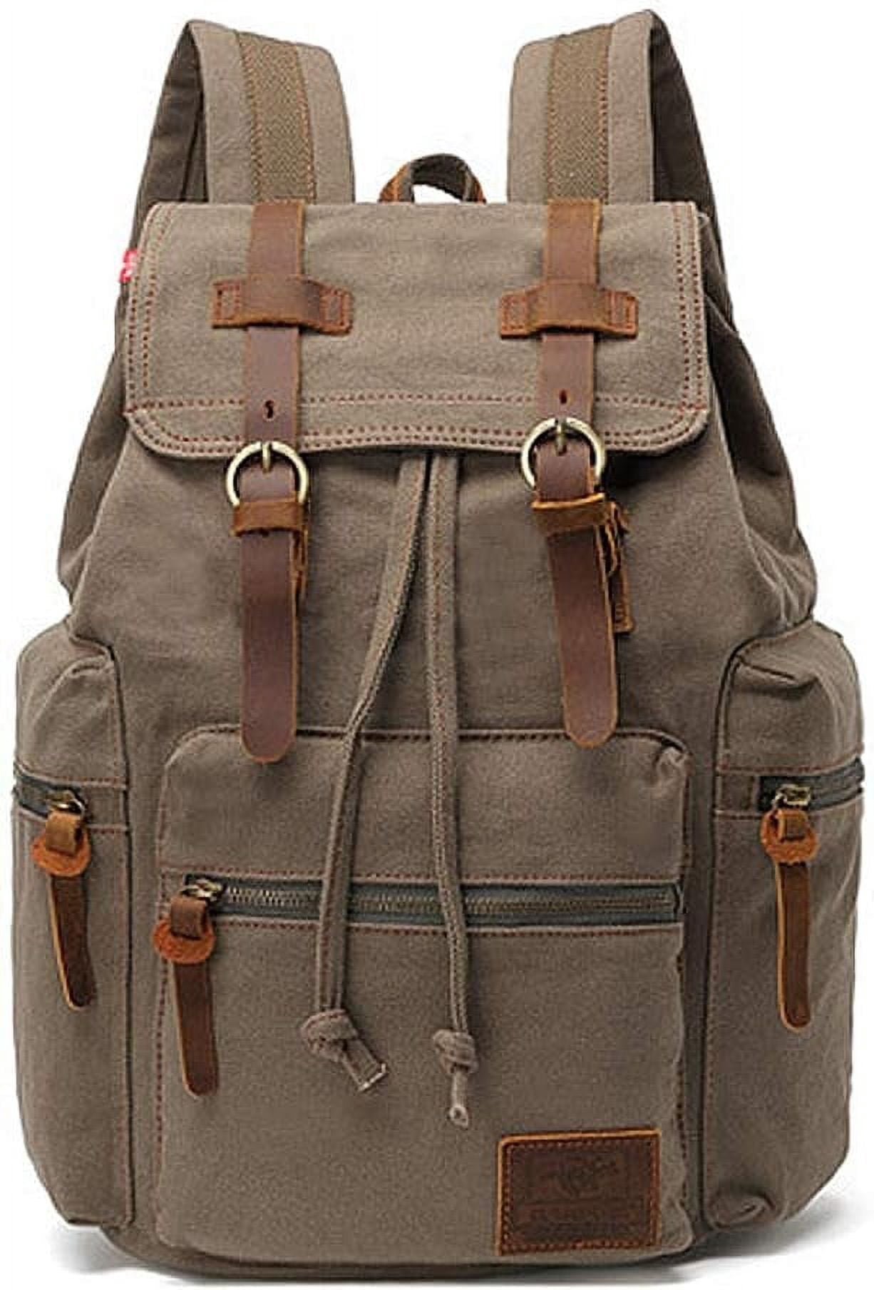 AUGUR High Capacity Canvas Vintage Backpack 30L -  Laptop Compartment, Unisex
