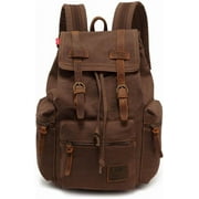 AUGUR Canvas Vintage Backpack 35L, Large Capacity Travel Laptop Backpack Fits 13 16 Inch, Unisex
