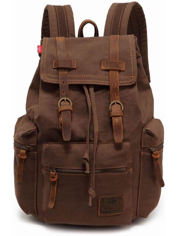 Canvas Vintage Backpack 35L, Large Capacity Travel Laptop Backpack Fits 13–16 Inch, Unisex