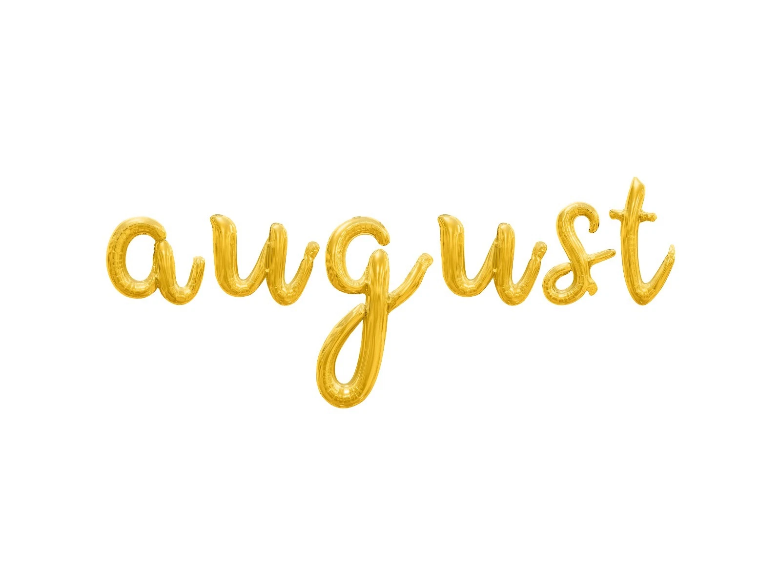 AUGUST Cursive Letter Balloon Banner - Birthday Month Party Supply ...