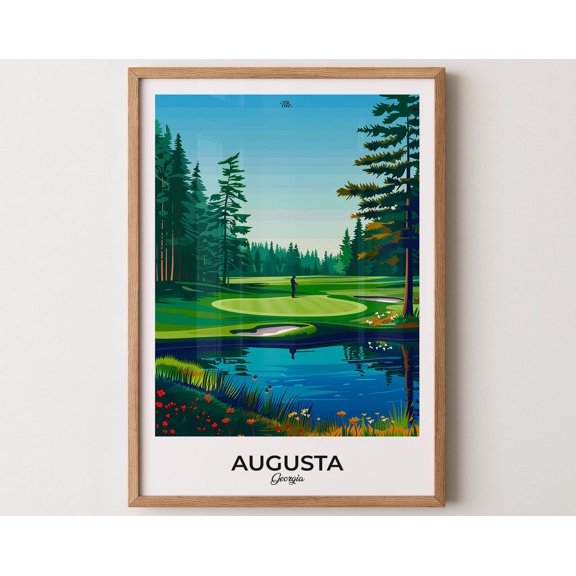 AUGUSTA Poster, Augusta Travel Poster, Augusta Art Print, Augusta Wall Art, Georgia Poster, Gift for travelers, 8x12 UNFRAMED