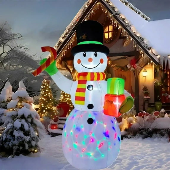 AUHIFVAX Christmas Inflatable Style Decoration Built-in LED Lights Inflatable Model Outdoor Xmas Party New Year Garden Decor
