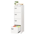 thumbnail image 1 of AUHUP 4 Drawer Metal File Cabinet with Lock, White Vertical Filing Storage Cabinet for Home Office, 1 of 10