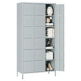 thumbnail image 1 of AUHUP Metal Locker for Employees with lock, Industrial Steel Storage Locker for School Gym Home Office Staff, Gray-18 Doors Metal Storage Cabinet, 1 of 10