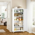 thumbnail image 1 of AUHUP Pantry Cabinet with 4 Adjustable Shelve, 61"H White Metal Storage Cabinet for Kitchen, Dining Room, Living Room, 1 of 8