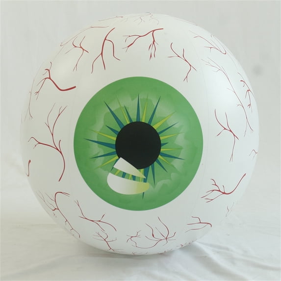 AUHomi 1 PC Plastic Inflatable Eyeball Decorations, Giant Eye Spooky Halloween Party Supplies (23.6", Green)