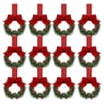 thumbnail image 1 of AUHomi 12 Pcs Christmas Kitchen Cabinet Wreaths with Ribbon & Red Berry, 5 Inch Mini Christmas Wreath Small Kitchen Xmas Decor for Window Door Farmhouse Christmas Party Decorations (Red), 1 of 9