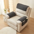 thumbnail image 1 of AUHomi 1PC Armrest Cover with Side Storage Pockets, Washable Recliner Armrest Protector, Decorative Sofa Arm Cover, Anti-Slip Armchair Slipcovers, Suitable for Recliners and Sofas (Black), 1 of 6