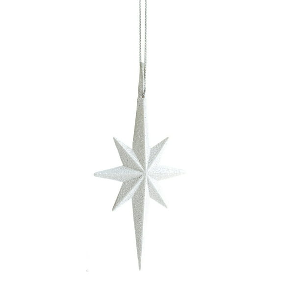 AUHomi 1PC Christmas Bethlehem Star Ornament, Star of Bethlehem Christmas Tree Topper Glitter Ornament, Plastic Nativity Stars Hanging Decor Accessories (E)