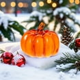 thumbnail image 1 of AUHomi 1PC Halloween Illuminated Glass Pumpkins 2.7-inch, Starry Night LED Pumpkin Set, Halloween Table Fall Thanksgiving Decor, Lighted Pumpkin Lantern, Indoor Autumn Decorations (B), 1 of 8