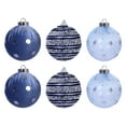 thumbnail image 1 of AUHomi 6 Pcs Velvet Foam Christmas Ball Ornaments, Elegant Decorations For Christmas Tree, 3-inch Holiday Tree Decorations for Festive Parties Weddings Events (Night Blue), 1 of 6