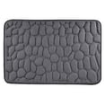 thumbnail image 1 of AUHomi Bathroom Mat Rug, Memory Foam Bath Mat, Non-Slip Bathroom Floor Mats, Cobblestone Bath Mats, Absorbent Bath Rugs Washable Quick Dry (16"x24", Dark Gray), 1 of 8