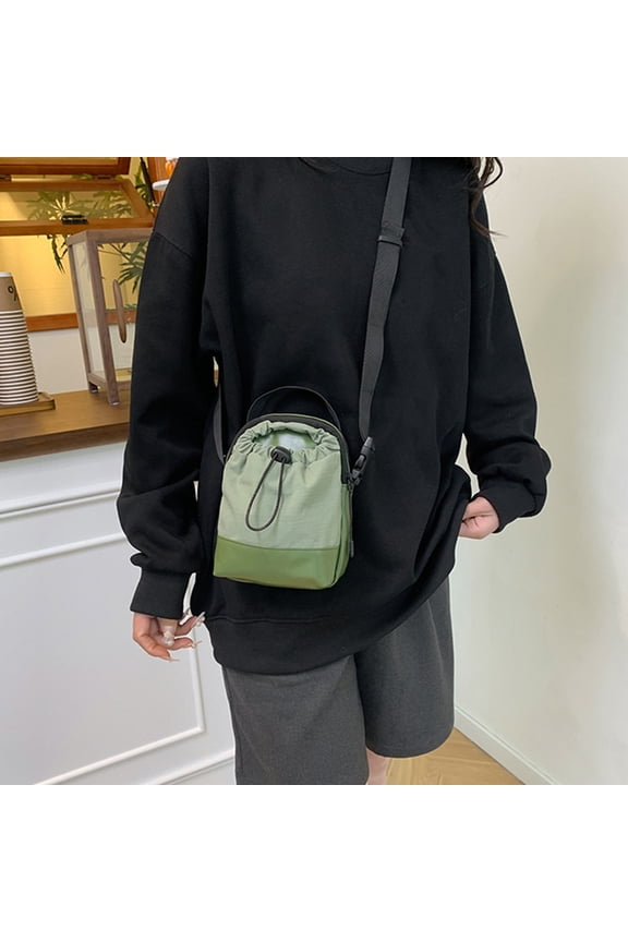 Casual Canvas Backpack, Uncomplicated Fashion Casual Small Square Bag, Crossbody Bag Suitable For Outdoor Travel Commut Bag, Can Be Carried By Hand Or Shoulder, Green