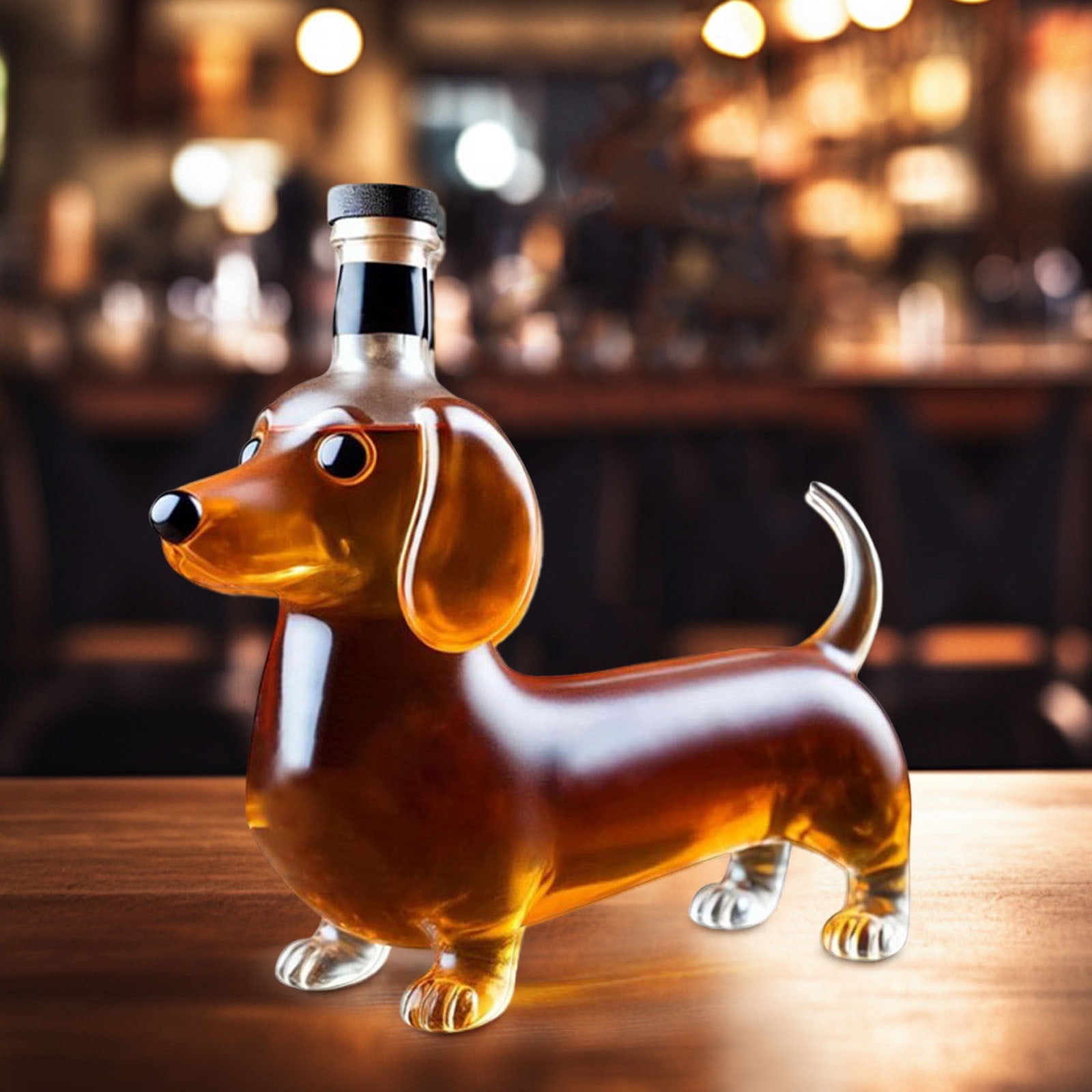 AUHomi Dachshund Dog Whiskey Bottle, Funny Dachshund Whiskey Bottle, Unique Wine Decanter, Glass Dachshunds Statue Wine Bottles, Home Bar Decor for Whiskey Enthusiasts