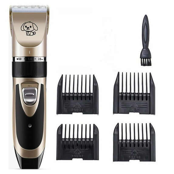 AUHomi Dog Grooming Kit Clippers, Low Noise, Rechargeable, Cordless, Pet Electric Shaver Cat and Dog, Electric Hair Clipper, Pet Professional Beauty Trim Set (Electric Clipper Set, Scissors, Comb)