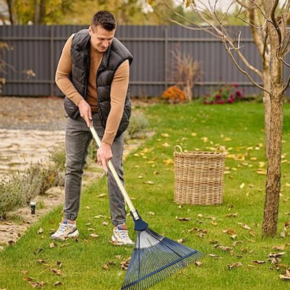 AUHomi Garden Leaf Rake Head, Lawn Rake Head, 11-Teeth Shrub Rake Head, Garden Leaf Scoops Replacement Head, Steel Pitch Fork Metal Rake Head for Garden Cleaning Sweep