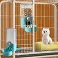 thumbnail image 1 of AUHomi Hanging Cage Automatic Food Dispenser, Detachable Auto Gravity Self-Feeding Feeder, Crate Auto Feeder Dish for Puppy Cats Ferret Bunny Guinea Pig Small Pets (Blue), 1 of 6