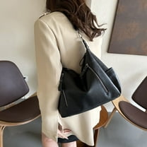 AUHomi Large Capacity Handbag for Women, Commut Leisure Crossbody Shoulder Multipurpose Bag, Soft Leather Design Tote, Purses Handbag Satchel Top, Handle Handbags with Pocket Zipper, Black