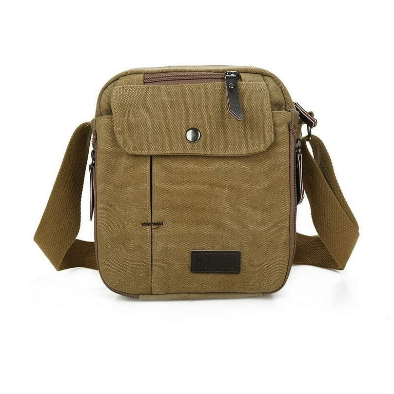 AUHomi Men's Small Vintage Multipurpose Canvas Crossbody Shoulder