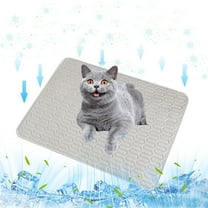 AUHomi Pet Cooling Mat, Dogs Crate Mat, 20" x 16" Large Pad Dogs Sleeping Mats, Dog and Cat Durable Self Cooling Pet Blanket, Outdoor Indoor Non-Slip Cooling Dog Mats (1Pcs, Gray)