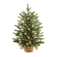 thumbnail image 1 of AUHomi Pre-Lit Tabletop Christmas Tree, Mini Christmas Trees 18" with LED Lights, Decorated Burlap Artificial Tabletop Christmas Trees Home Party Decoration for Kitchen Dining Room Window, 1 of 5