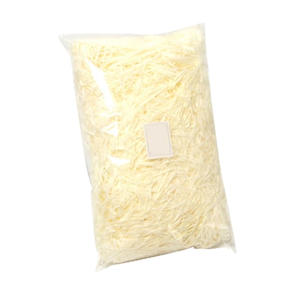 AUHomi Raffia Paper Shreds, Strands Shredded Crinkle Confetti for Hamper Filling, Gift Packaging Decorative Filling, Wedding Candy Gift Box Shredded Paper Filling (100g, Light Brown)