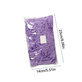 AUHomi Raffia Paper Shreds, Strands Shredded Crinkle Confetti for Hamper Filling, Gift Packaging Decorative Filling, Wedding Candy Gift Box Shredded Paper Filling (100g, Purple)
