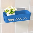 thumbnail image 1 of AUHomi Shower Caddy, Plastic Drain Rack, Wall-Mounted Bathroom Storage Basket, Self-Adhesive Shower Organizer Basket (Blue), 1 of 6