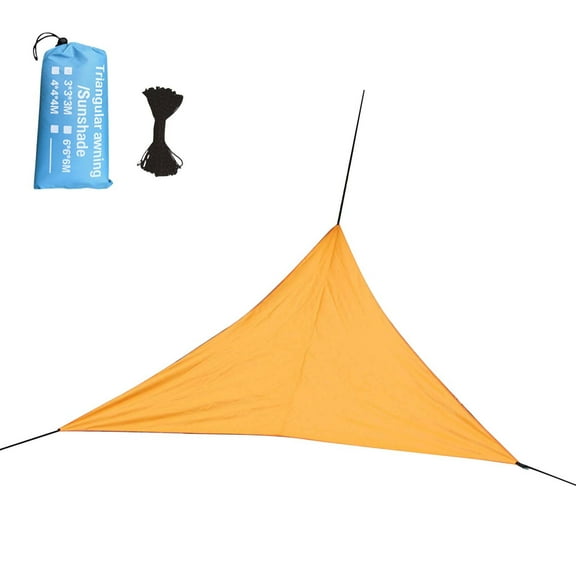 AUHomi Sun Shade Sail Waterproof, Shade Sail Triangle, Sun Shade Canopy for Boat, Shade Canopy Triangle, for Patio Backyard Lawn Garden Outdoor Activities, Free 3 pcs Mountaineering Buckle (13x13x13ft