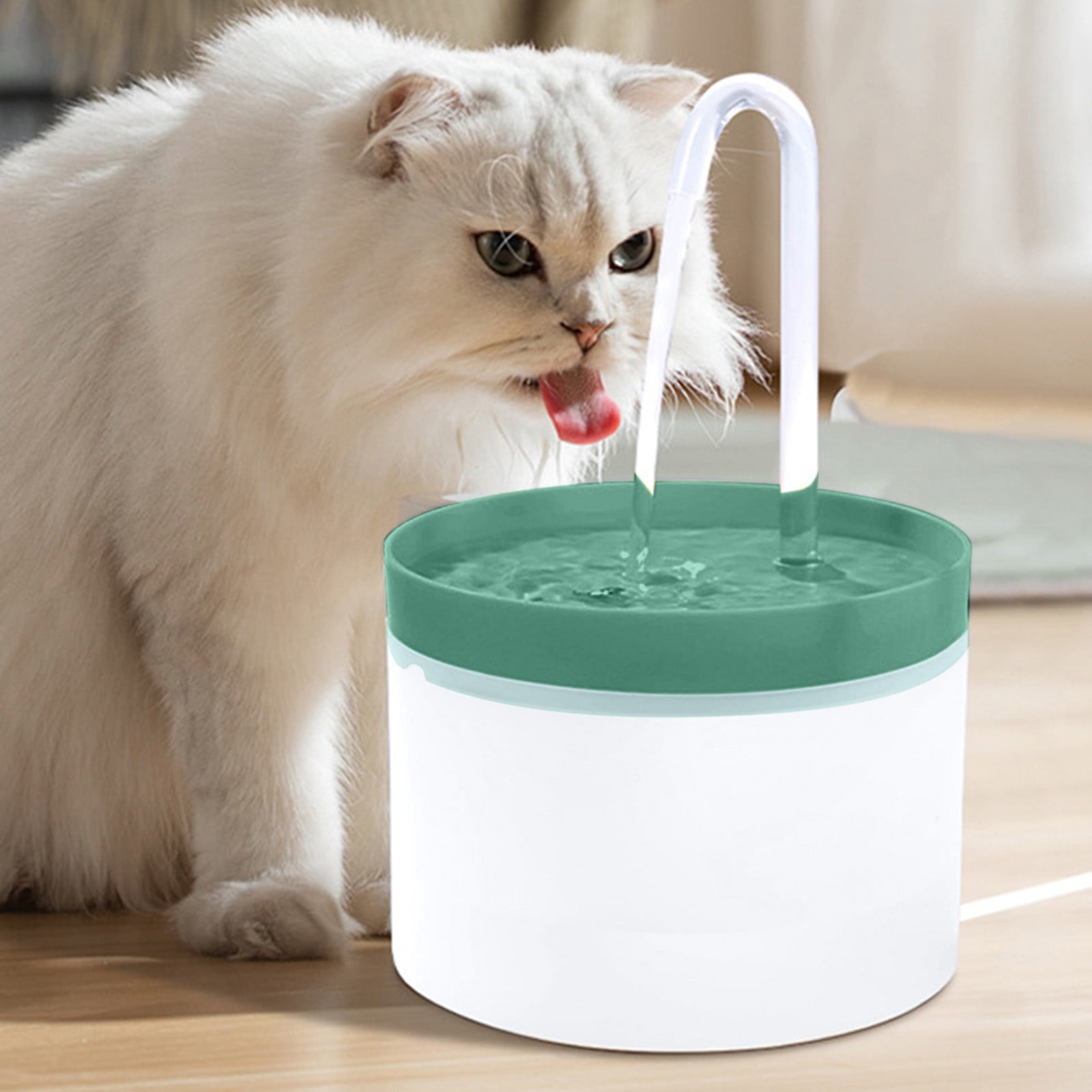 AUHomi Water Cat Fountain - Automatic Pet Waterer Dispenser | Auto Water Bowl for Pet Cats | Water Fountains for Cats Indoor | Pet Supplies Water Dispenser for Pets Puppy Kitten (Green)