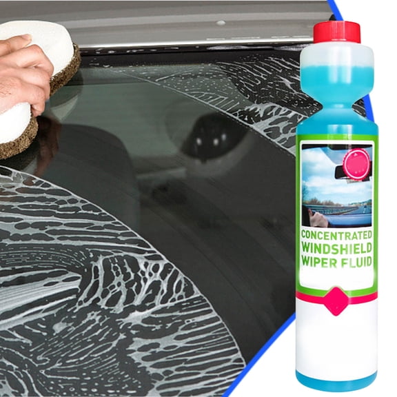 AUHomi Windshield Washer Fluid | High-Performance Windshield Cleaner Concentrate, Remove Insects, Oil, Road Grime & Film | Streak-Free Not Damaging the Paint, Measuring Cup Design Easy to Use,9 Fl Oz