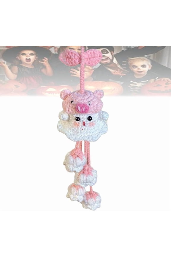 Witchy Ghost Crochet Kit, Halloween Handmade Cute Crochet Kit with Yarn and Tools, Halloween Bag Charm Gifts for DIY Lovers, Soft to The Touch, Novel Interesting Kits for Adults Teens (A)