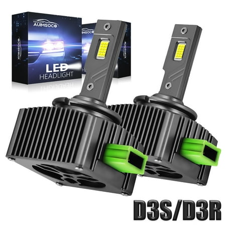 AUIMSOCO D3S D3R Led Faro Alto Luz Baja Hid Xenon Reemplazar Bombillas Super Blanco 50000 Horas De Vida Útil 300% Más Brillante