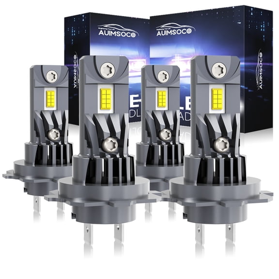 AUIMSOCO LED Headlight Combo Kit For Ram ProMaster Rapid 2017-2020 High/Low Beam 4 Pack Bulb Size H7 H7 Waterproof CSP Chips