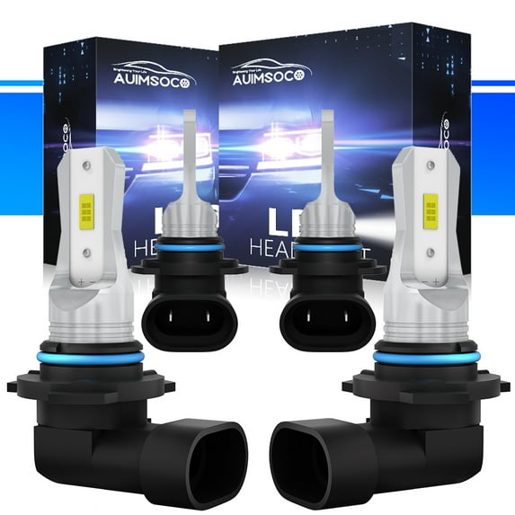 AUIMSOCO LED Headlight bulbs, 9005 9006 Combo for Toyota Highlander Base/Limited (2001 2002 2003 2004 2005 2006 2007), 300% Brighter 6500K White, Plug and Play, 99% Canbus Ready, Pack of 4