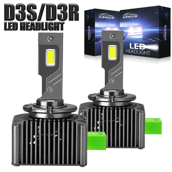 AUIMSOCO Led Headlight Bulb D1S D1R High Low Beam Hid Xenon Conversion Kit White Plug-N-Play Halogen Replacement