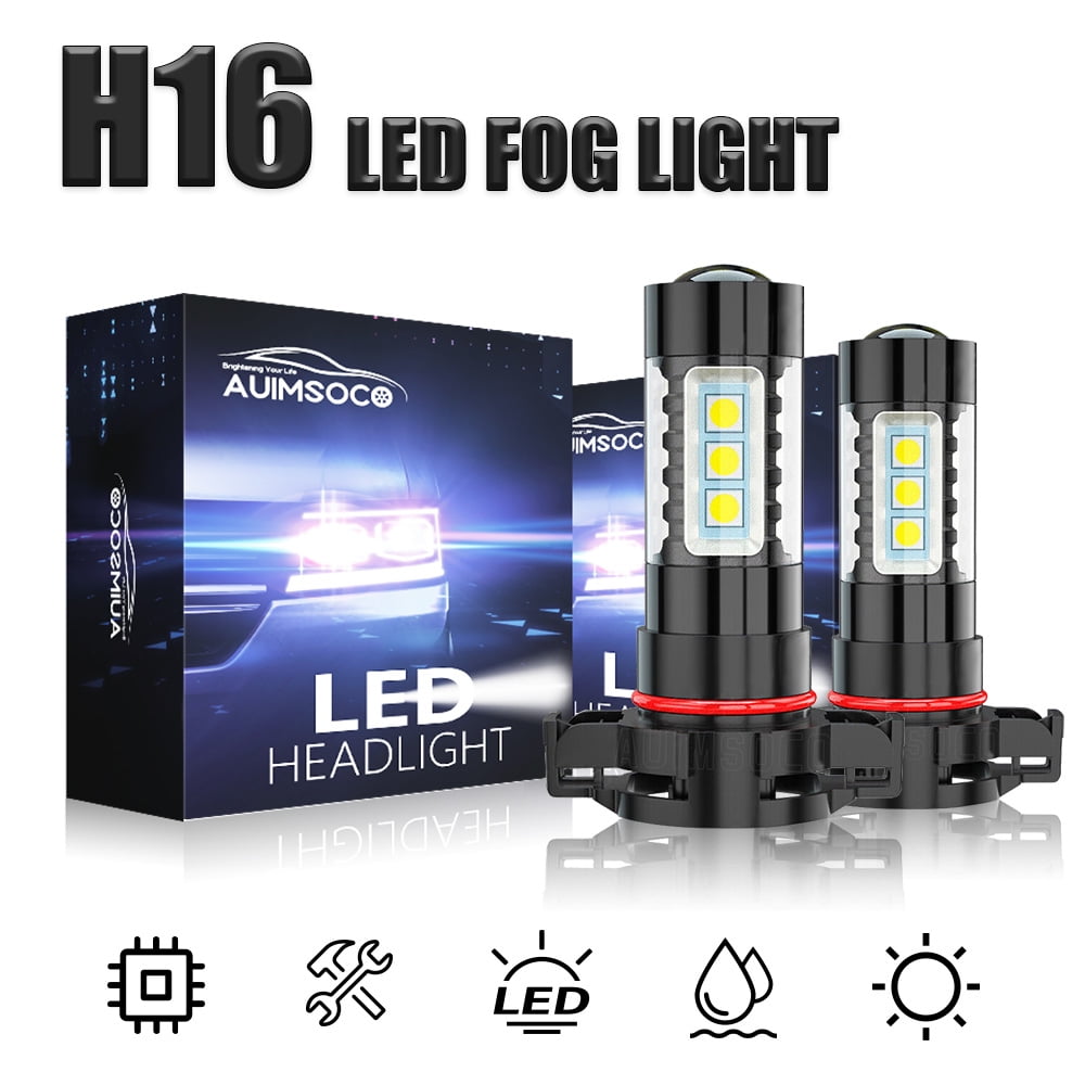 AUIMSOCO for Dodge Charger 2010-2014 Journey 10-19 2x 5202 LED Fog Light  Bulb 6000K White Halogen Replacement No Hyper Flash